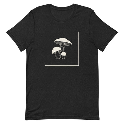 Mushroom Line Trio Graphic T-Shirt, flat lay