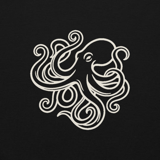 Octopus Art California Pullover Hoodie, Men's, print close-up