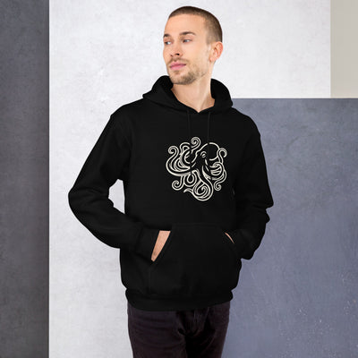 Octopus Art California Pullover Hoodie, Women's, on a model