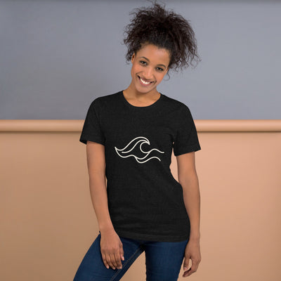 One-Line Wave California Graphic T-Shirt, on a model