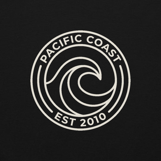 Pacific Coast Wave Badge Pullover Hoodie, Women's, print close-up