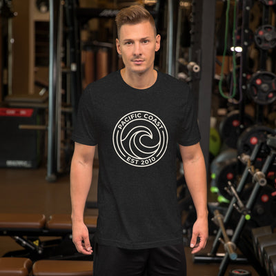 Pacific Coast Wave Badge Graphic T-Shirt, Men's, on a model